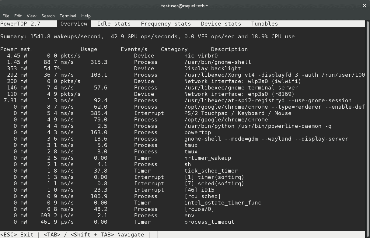 How to check Which Application is Draining Your Battery on Linux
